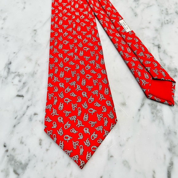 Hermes Tie in hand-sewn silk twill 100% silk - Picture 3 of 4